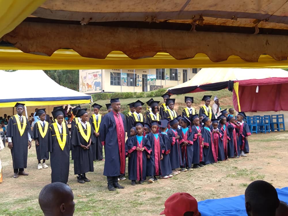 Happy diverse kids playing in a bright school classroom
