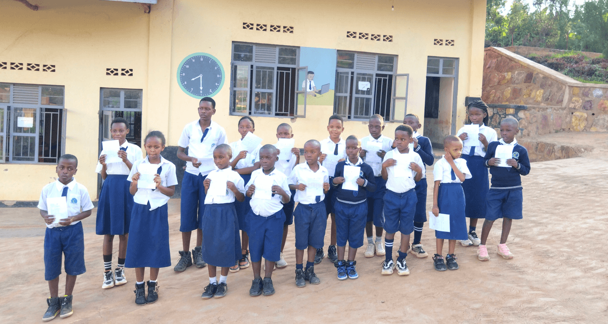 Primary school students in classroom